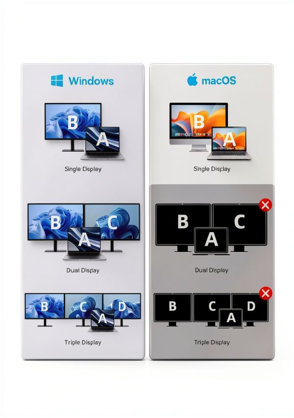 Baseus Triple Monitor Laptop Docking Station for Windows-3