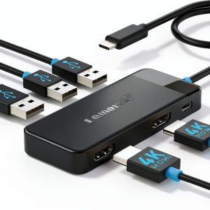 Lemorele 6 in 1 USB C Docking Station for Laptops-0
