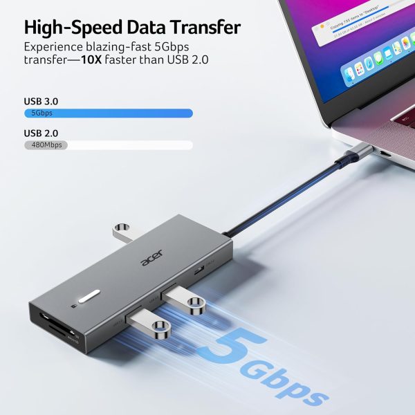 Acer 9-in-1 USB-C Docking Station for Laptops-7