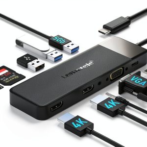 USB C Docking Station Lemorele 10-in-1 Dual HDMI-0