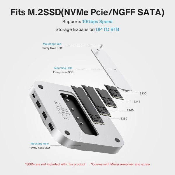 iVANKY 13-in-1 Dock for Mac Mini M4 Silver-2