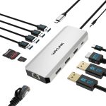 USB C Docking Station WAVLINK 85W PD Silver-0
