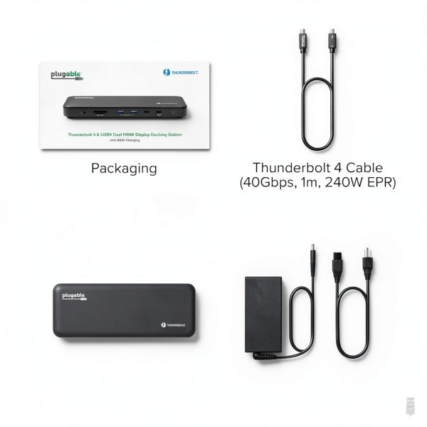 Thunderbolt Dock Plugable Dual 4K 13‑Port Station-6
