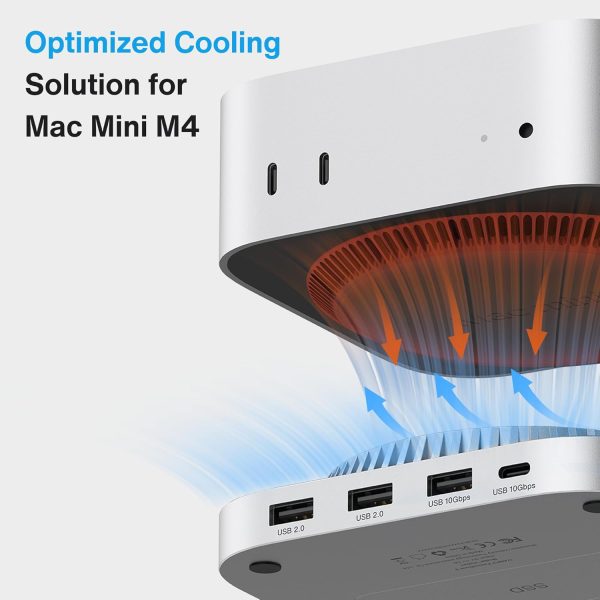iVANKY 13-in-1 Dock for Mac Mini M4 Silver-5