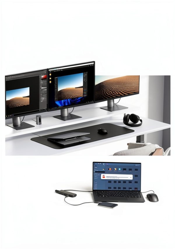 Baseus Triple Monitor Laptop Docking Station for Windows-7