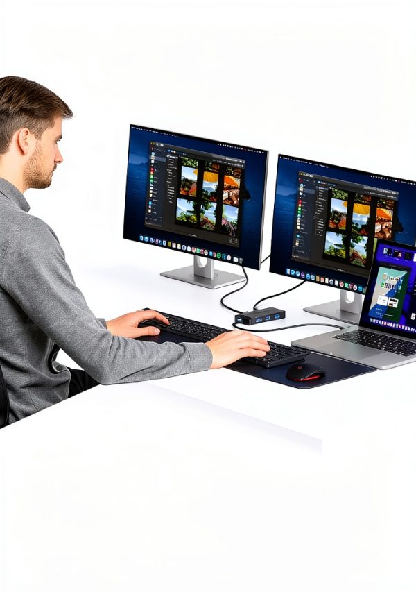 Lemorele 6 in 1 USB C Docking Station for Laptops-1