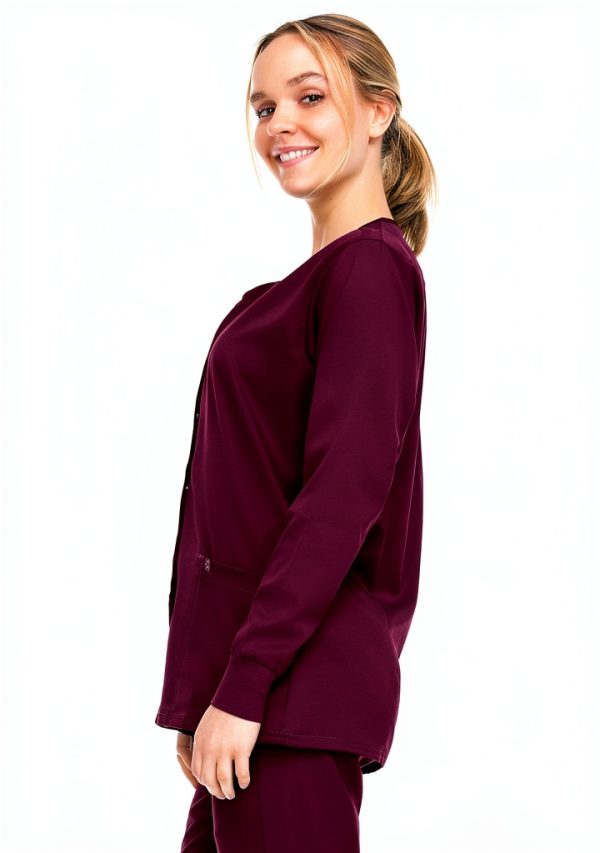 MediChic Women's Scrub Jacket Warm Up Nurse Uniform Over 10 Colors-2