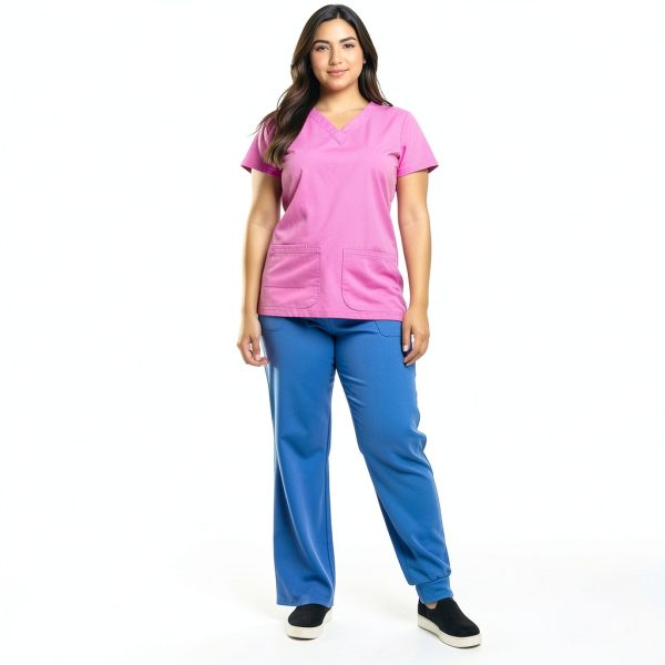 HeartSoul Zip Front Scrub Vest with Detachable Hood HS500 White-1