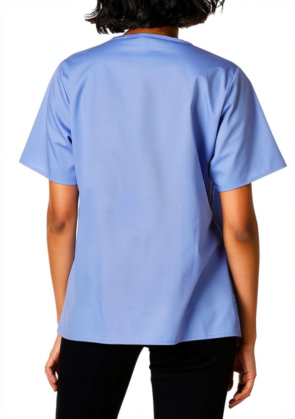 Women's Wonderwork Short Sleeve Snap Jacket by WonderWink Ceil Blue-2