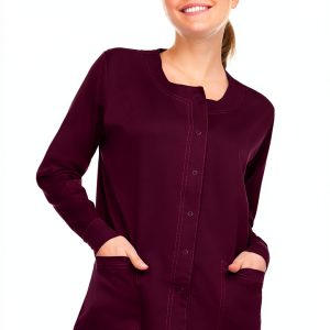 MediChic Women's Scrub Jacket Warm Up Nurse Uniform Over 10 Colors-0