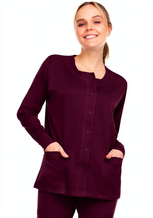 MediChic Women's Scrub Jacket Warm Up Nurse Uniform Over 10 Colors-0